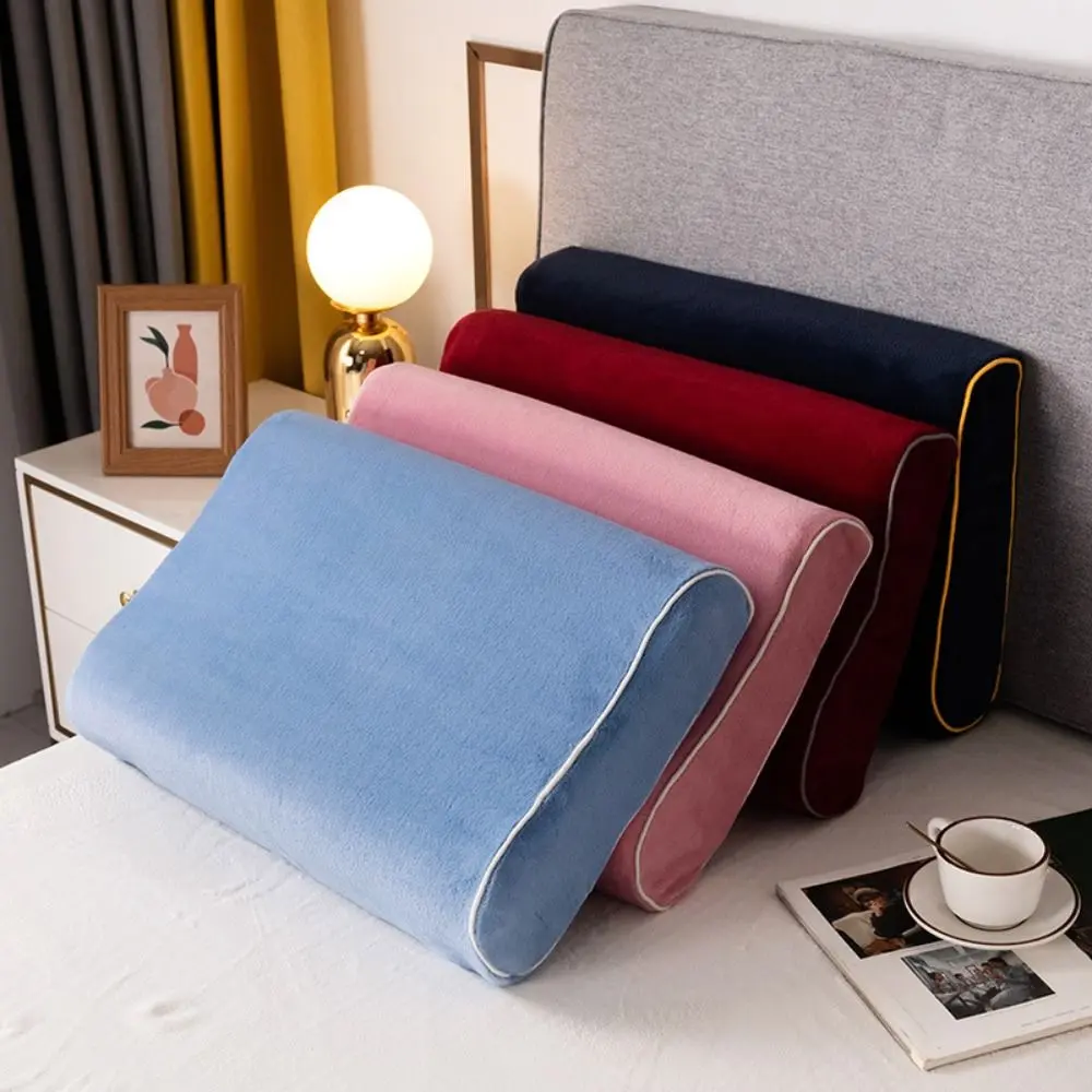 Multicolor Milk Velvet Pillow Case Memory Neck Pillowcase Soft Comfortable Pillow Cover Sleeping Pillowcase Latex Pillow Case