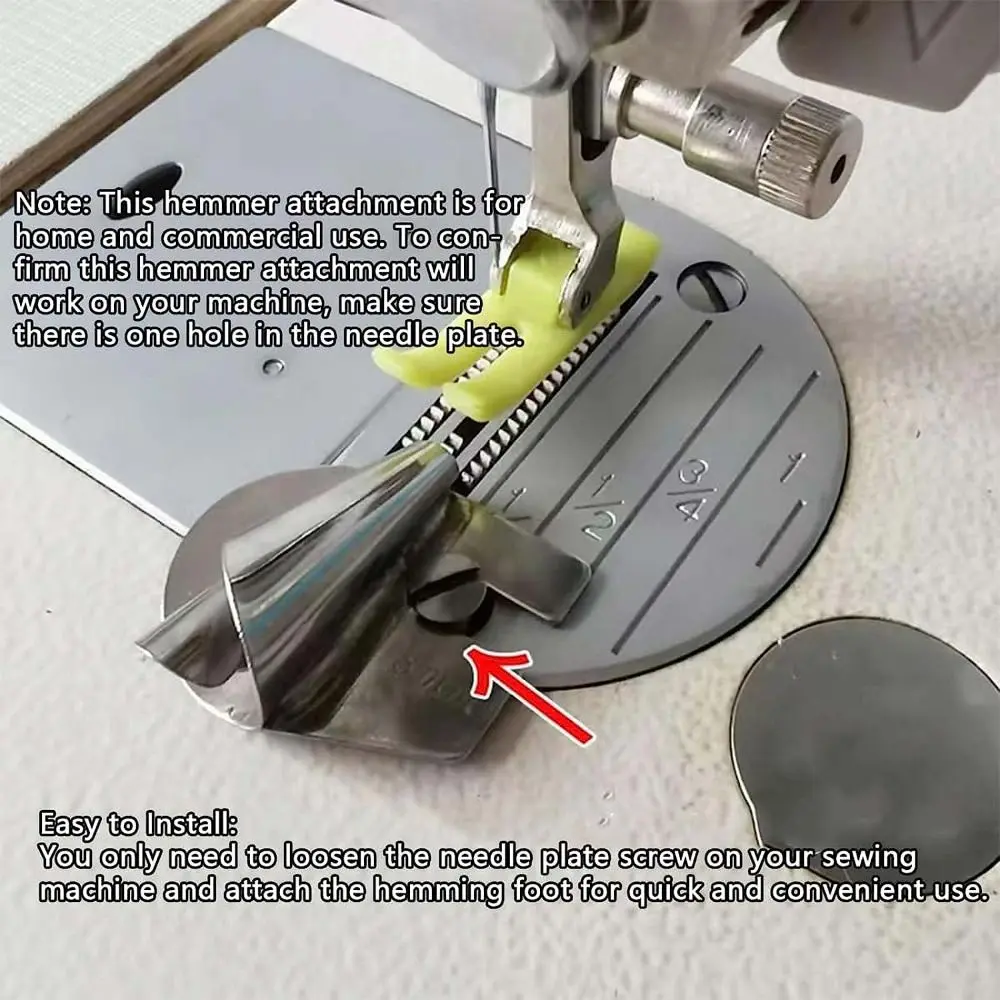 3mm-10mm Sewing Rolled Hemmer Foot Home Flat Car Curling Pull Tube Spiral Crimpers Old Sewing Machine Presser Foot Sewing Tools