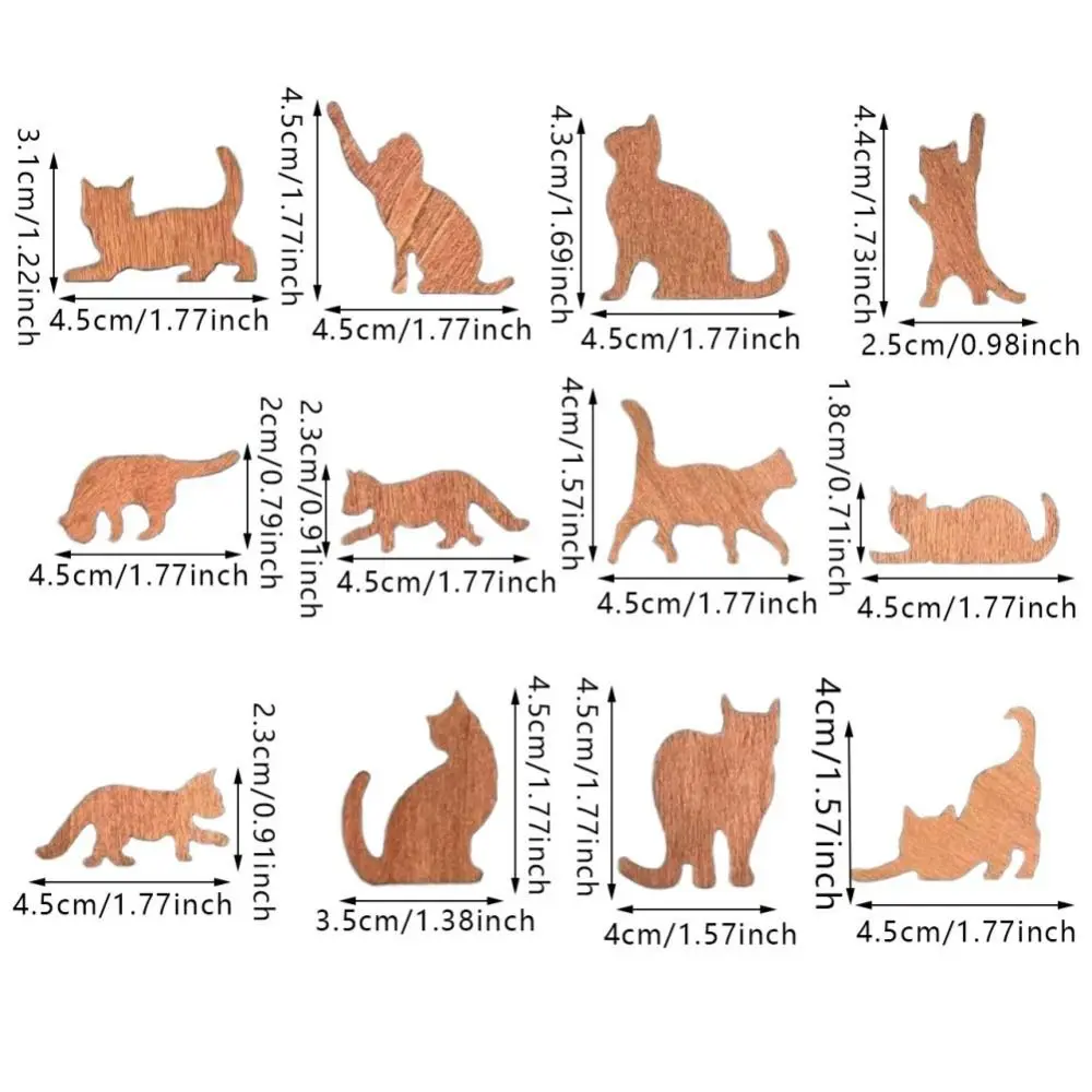 New Wooden Wooden Tower Toy Mini Stacking Cat Figurines Set Cute Cat Desktop yoga Cat Gifts