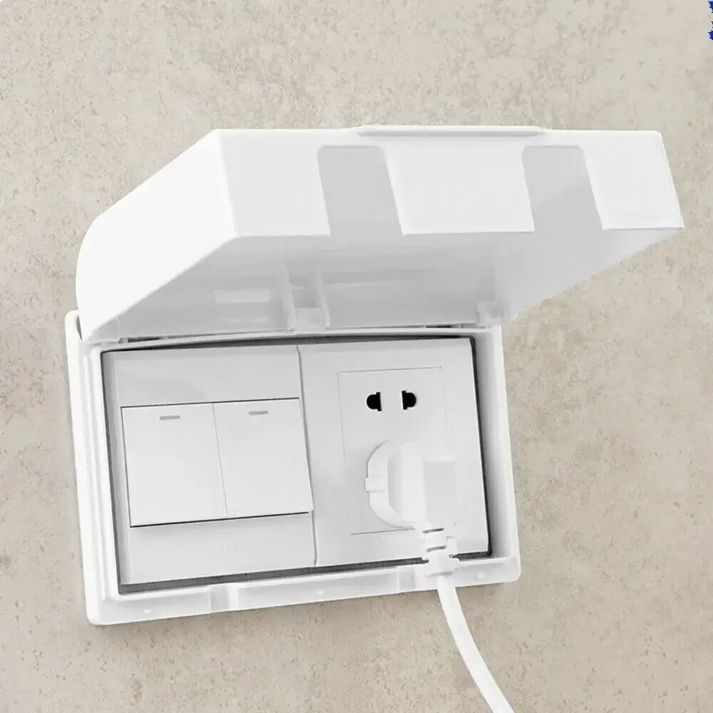 Waterproof 86 Type Switch Protective Cover Power Outlet Kids Safety Electric Plug Cover Splash-Proof Box Socket Protector Home