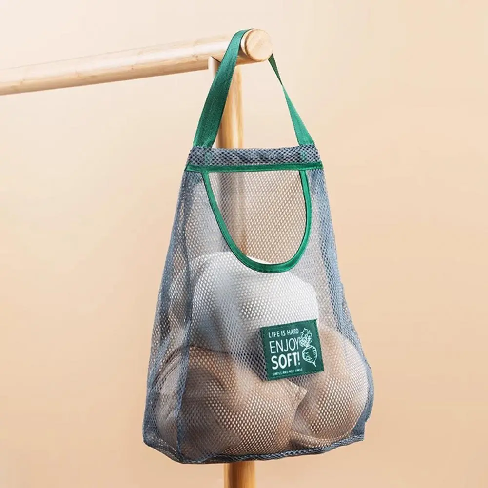 Easy-to-clean Hanging Vegetable Bag Capacity Hanging Mesh Bag for Fruit Vegetables Strong Load-bearing Storage Net for Ginger