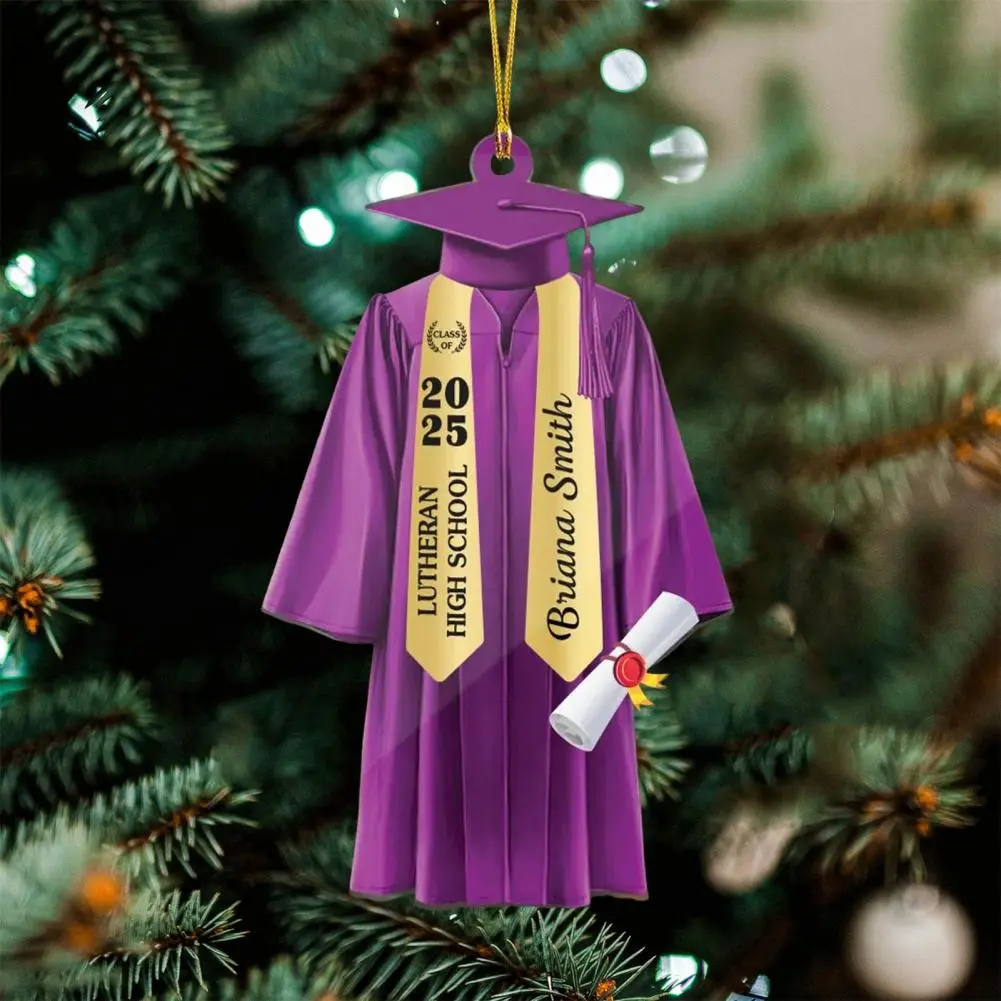 Acrylic Ornament Class of 2025 Graduation Ornament High School College University Graduate Gift Acrylic Gown Stole for Senior