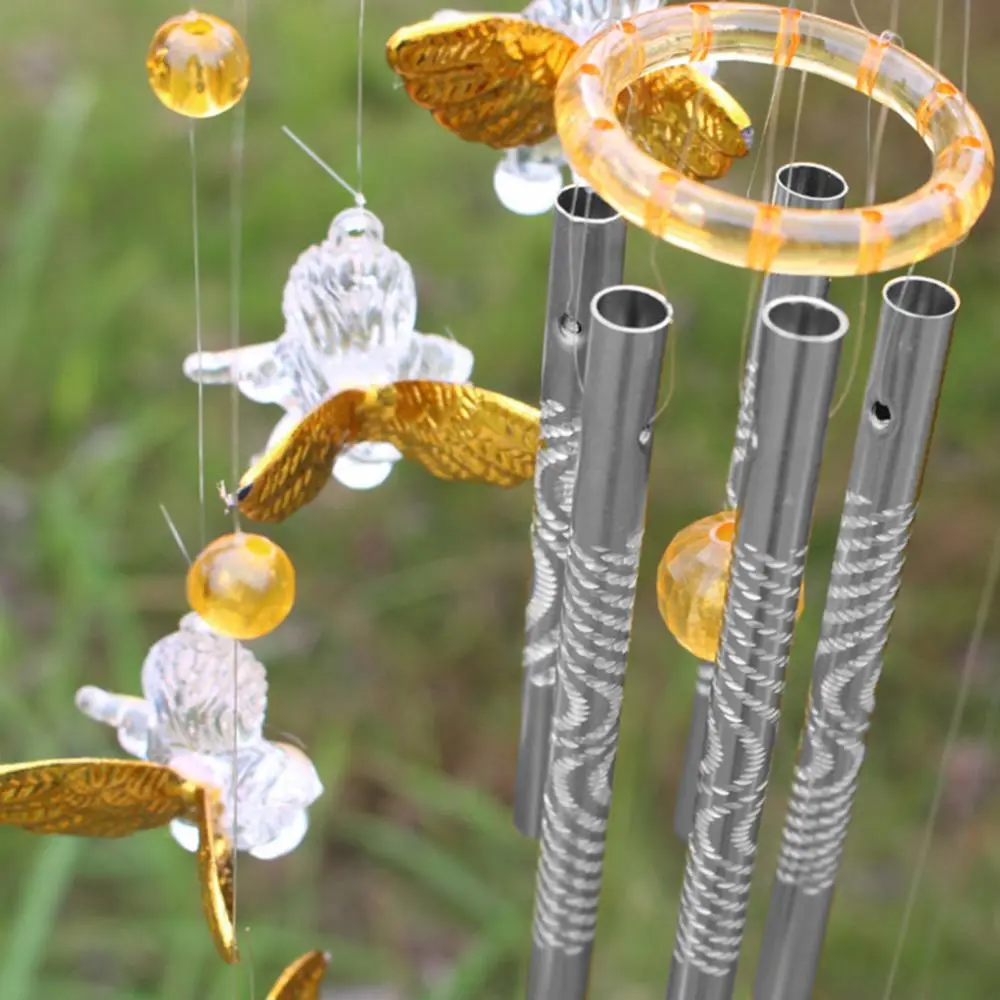 Love Angel Cupid Wind Chime Tube Hanging Ornament House Warm Gift Home Decor With Clear Sound