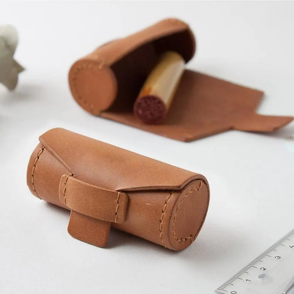 Slim Lipstick Sleeve Faux Leather Lip Balm Holder Lipstick Sleeve Protector for Ladies Handbag Reusable Lip Balm for Purse