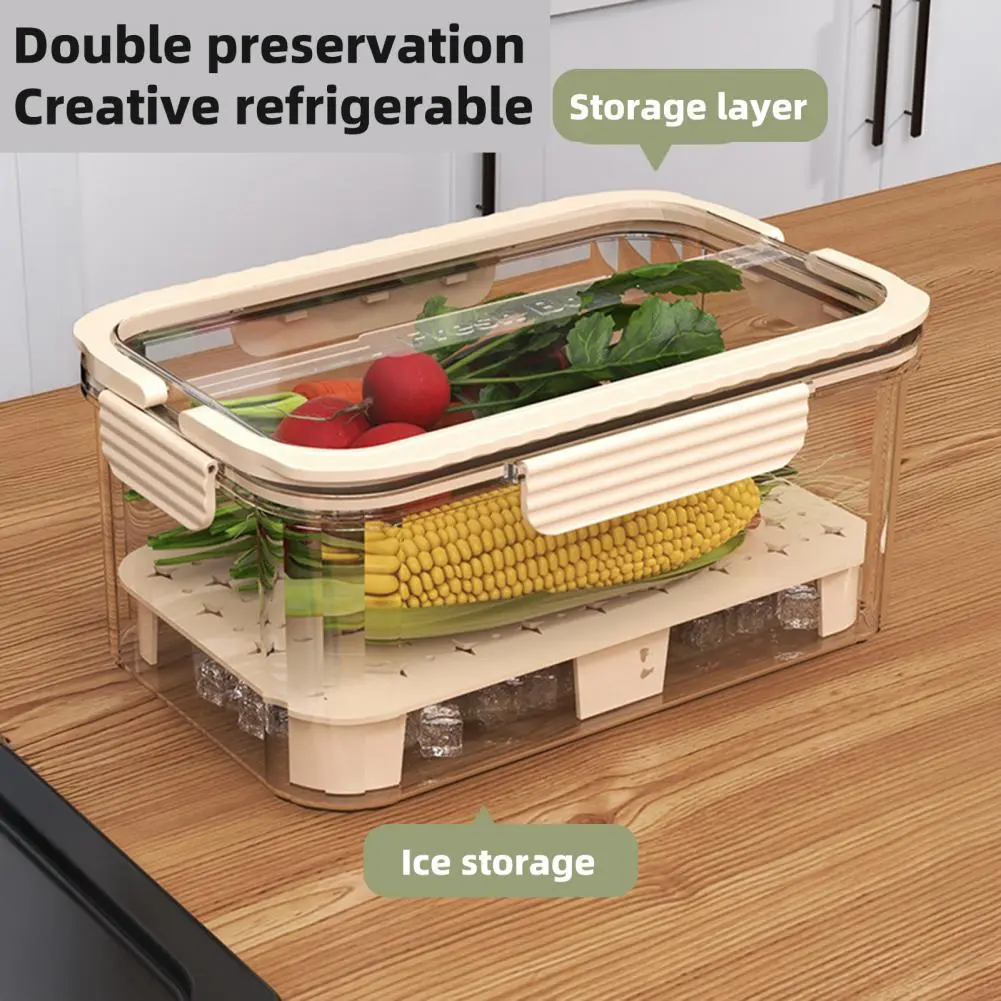 Serving Tray Food Storage Box Kitchen Portable Food Organizer Dispenser Box Fresh-keeping Snack Fruits Food Box