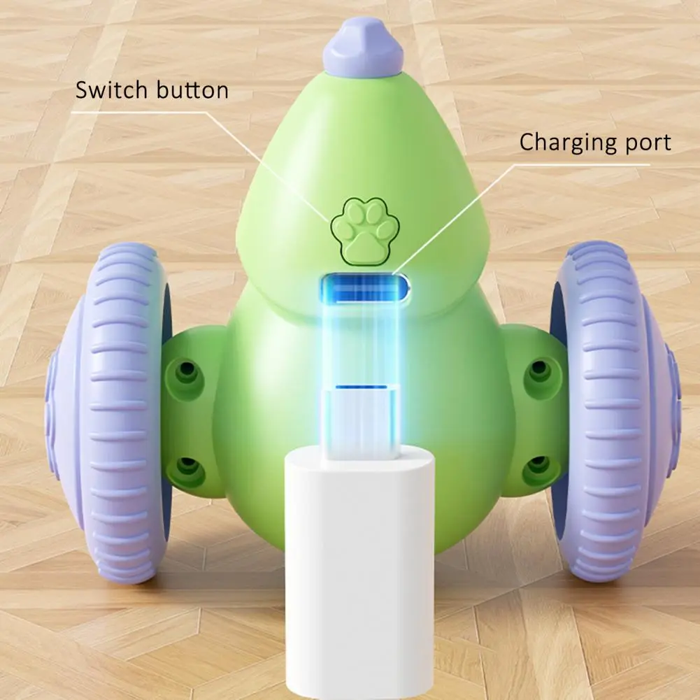 Automatic Obstacle Avoidance Cat Toy Electric Mouse Car Toy for Cats with Led Lights Rechargeable Automatic Teaser for Indoor
