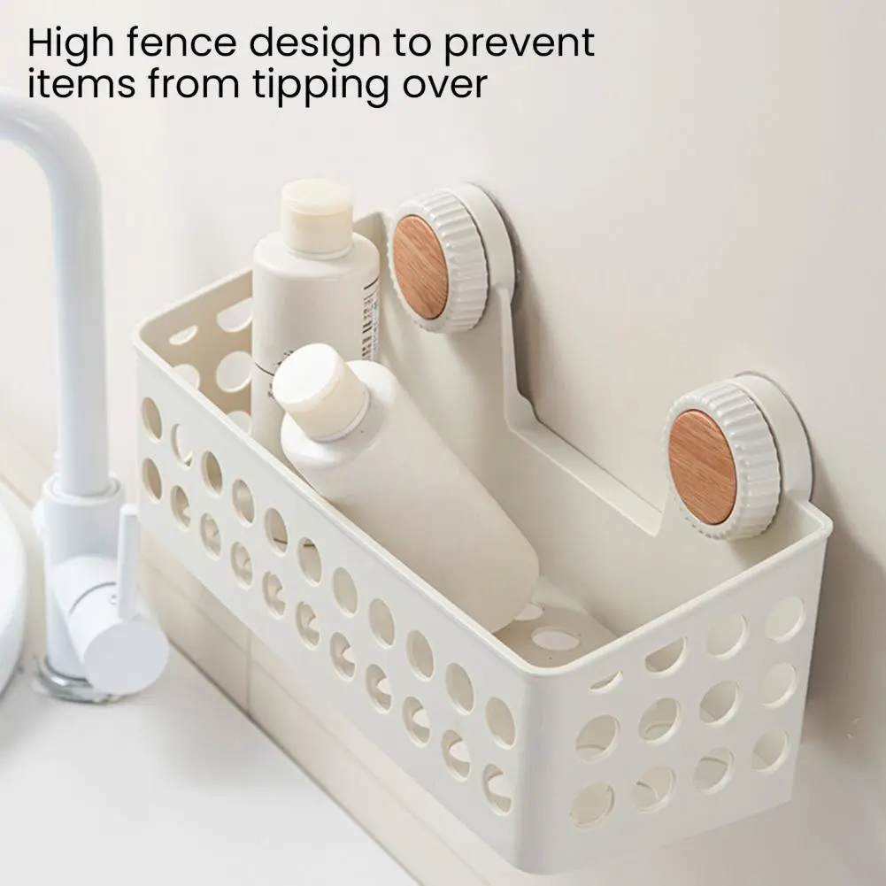 Shower Rack Capacity Suction Cup Bathroom Shower Caddy Strong Load-bearing Organizer with Simple Installation Waterproof Storage