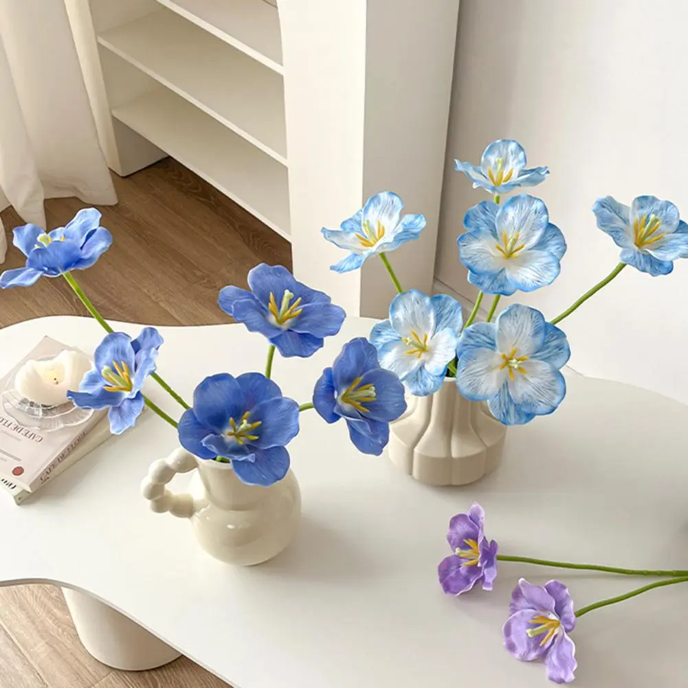 Tulip Time Festival Decorations Artificial Tulip Flowers Bouquet for Home Decor Wedding Centerpieces Faux Tulip Arrangement