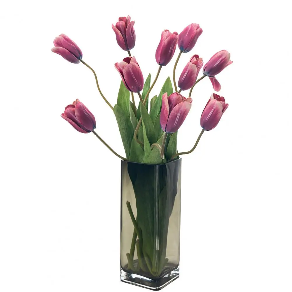 No Maintenance Fake Flowers Realistic Faux Tulip Artificial Flowers for Home Wedding Party Decor for Mother's for Hotel