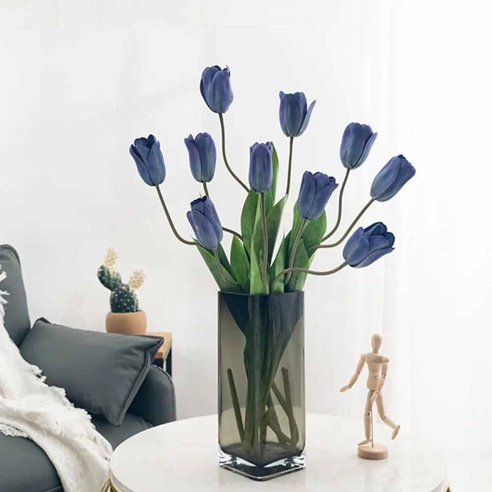 No Maintenance Fake Flowers Realistic Faux Tulip Artificial Flowers for Home Wedding Party Decor for Mother's for Hotel