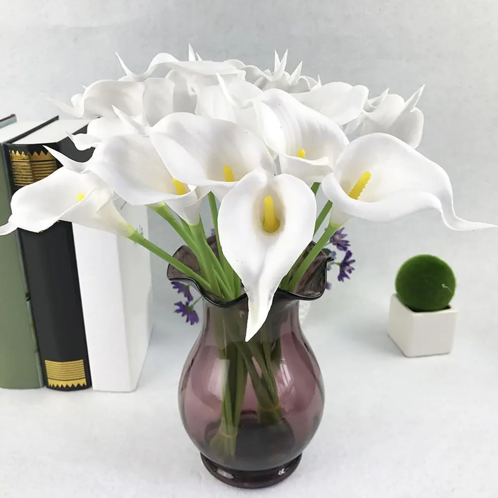 Calla Lily Realistic Artificial Calla Lily Flowers for Home Decor Wedding Arrangements Set of 10 Reusable Faux Calla for Vases