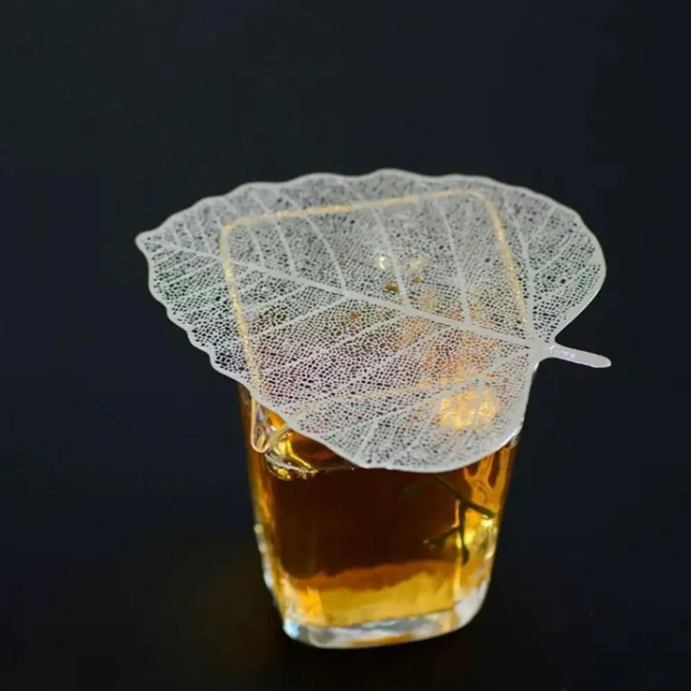 Easy to Clean Tea Accessory Stainless Steel Leaf Shaped Tea Strainer Mesh Infuser Set for Loose Leaf Tea Decorative for Lovers