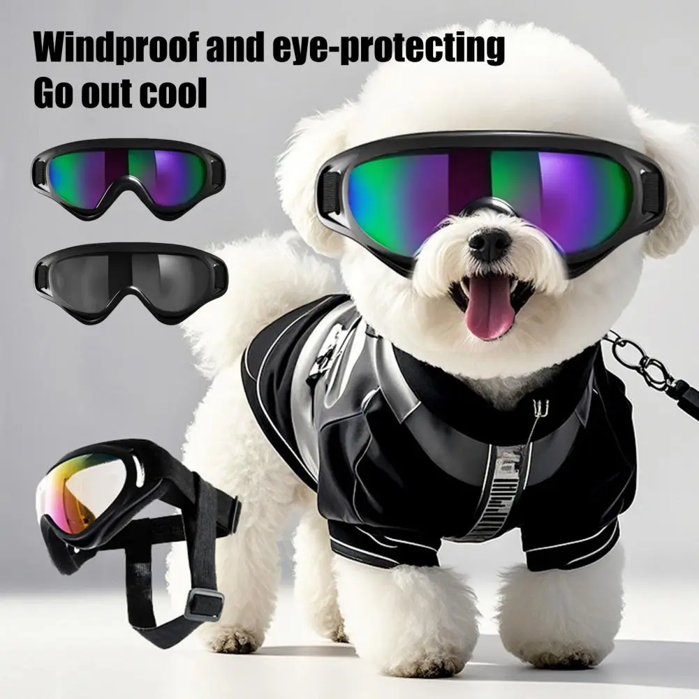 Goggles for Dogs to Protect Eyes Pet Sunglasses for Travel Skiing Wind Dust Fog Proof Eye Wear with Uv Protection Adjustable