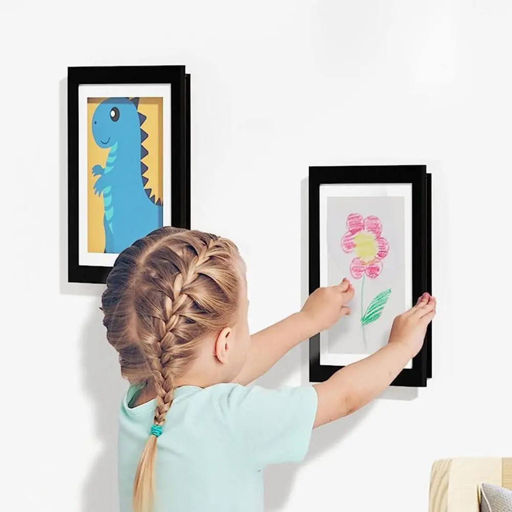 Child Artist Display Frame Children's Artwork Display Frame for Wall Front Opening Kids Art Frames for Oil Paintings for Kids'
