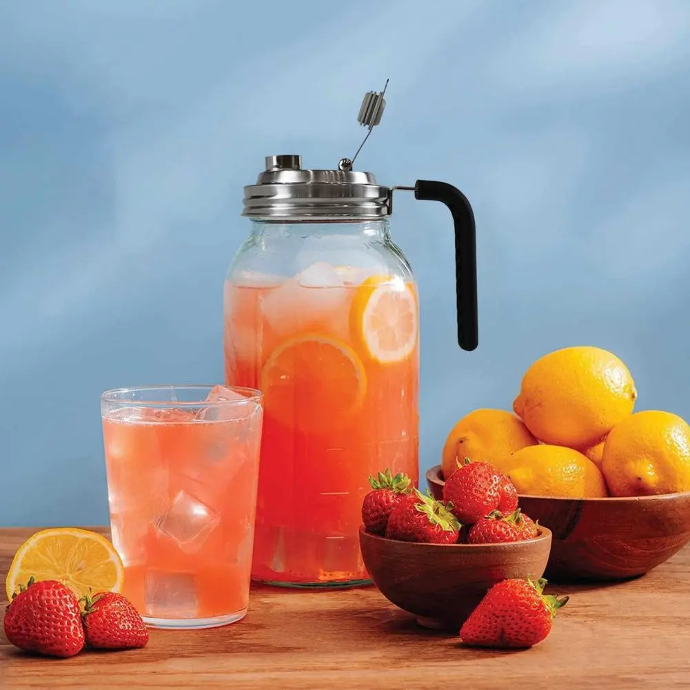 Eco-friendly Stainless Steel Lid Stainless Steel Mason Jar Pour Spout Lid with Handle Wide Mouth Cap for Leak Proof for Mason