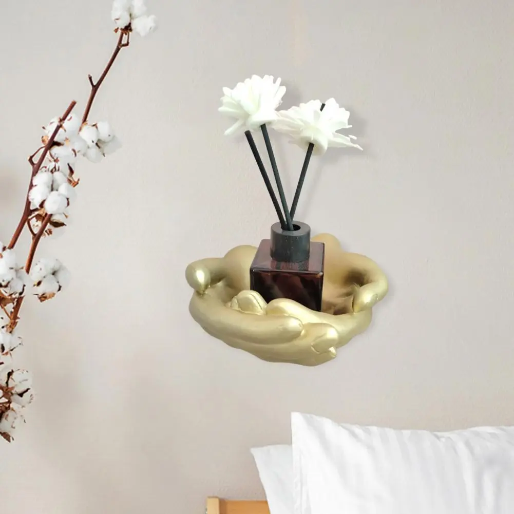 Palm-themed Home Decor Golden Palm Sculpture Jewelry Plate for Home Decor Store Display Hand Statue Storage Tray Exquisite Hand