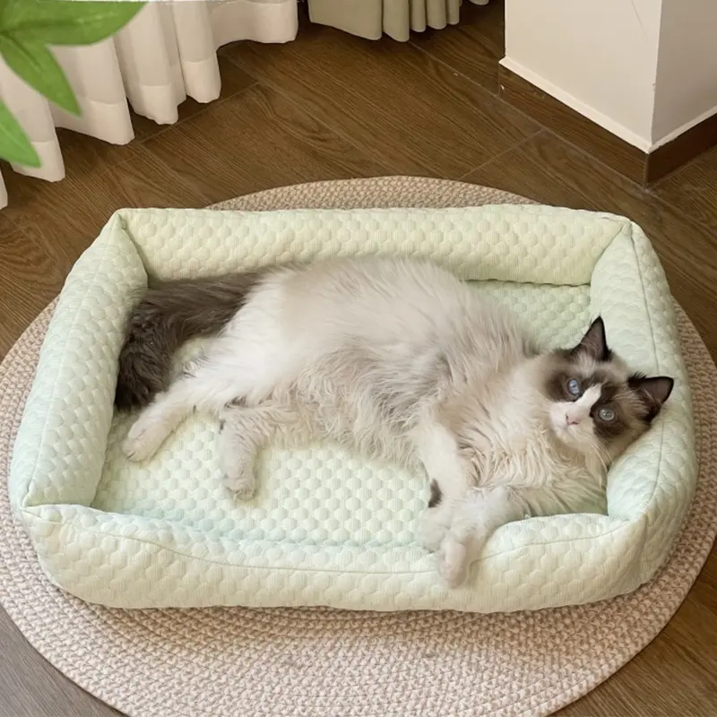 Cooling Mat House for Cats Summer Plush Bed Goods Animals Furniture So Pets Animal Pet Accessories Pillow Sleeping Beds Mats Dog