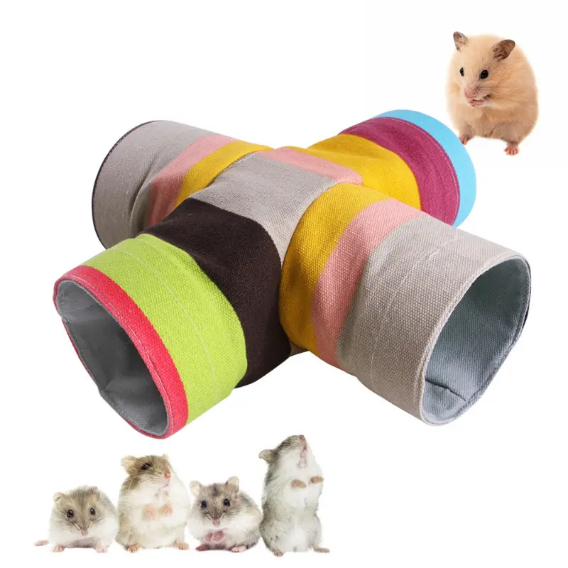 Hamsters Tunnel Indoor Tube Chinchilla Hedgehogs Dutch Rats Guinea Pig Cage Accessories Small Animal Collapsible Tunnel Pet Toy