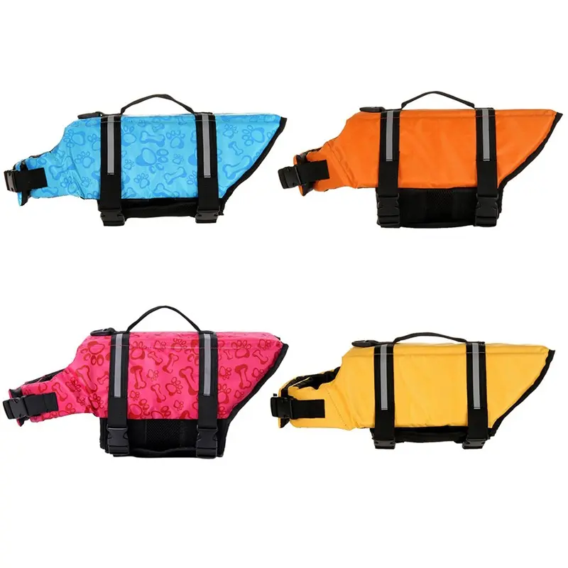 Summer Dog Life Jacket Reflective Adjustable Large Dogs Swimwear Safety Vest Surfing Sailboat Enhanced Buoyancy Pet Lifejackets
