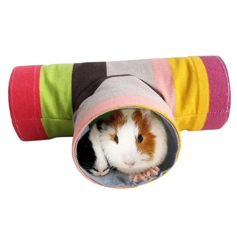 Hamsters Tunnel Indoor Tube Chinchilla Hedgehogs Dutch Rats Guinea Pig Cage Accessories Small Animal Collapsible Tunnel Pet Toy