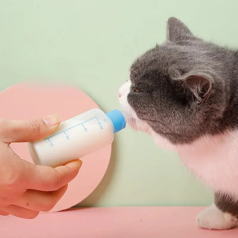 7Pcs/set Pet Feeding Device Cat Dog Care Nipple Bottle Suit Newborn Kitten Feed Device with Feeding Bottle Puppy Pet Accessories