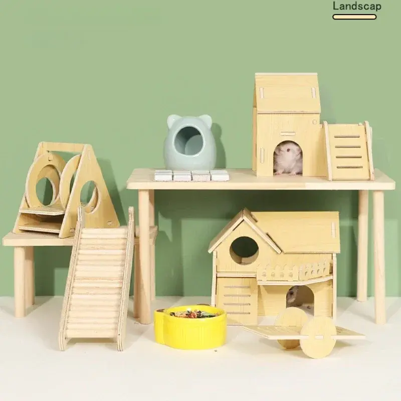 Harmless Hamster Villa Cage Accessories Dwarf Hamsters House Stable Pet Toy Chinchilla Gerbils Hamster Hideout Hut for Home