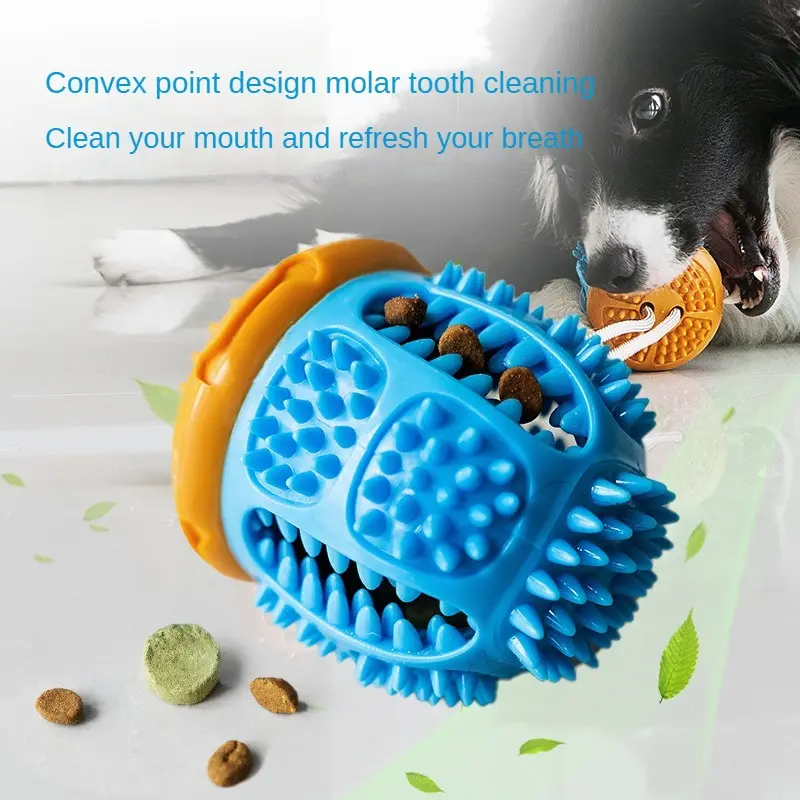 Dog Chew Ball Toys for Aggressive Chewers Interactive Dog Puzzle Toy Food Dispenser Suction Cup Dog Tug Toy for Dogs Teeth Clean