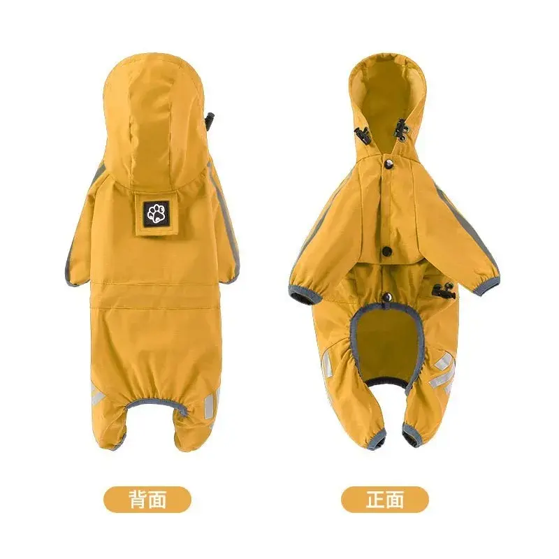 Dog Raincoat Reflective Waterproof Pet Clothes for Chihuahua Husky Rain Coat Small Medium Dogs Jumpsuit Raincoat Dogs Overalls