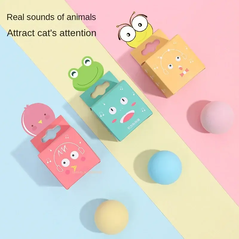 Interactive Ball Smart Cat Toys Plush Electric Catnip Training Toy Kitten Touch Sounding Pet Product Squeak Toy Ball