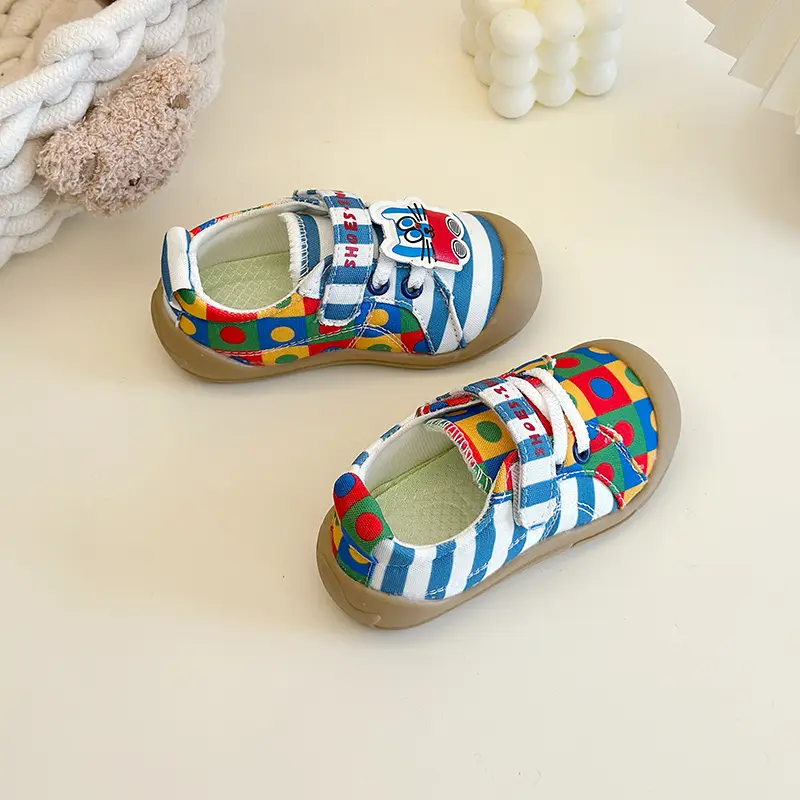 Cartoon 3D Cat Girl 2025 Spring and Autumn New Style Children's Soft Bottom Non tiring Foot Boys' Baby Canvas Shoes
