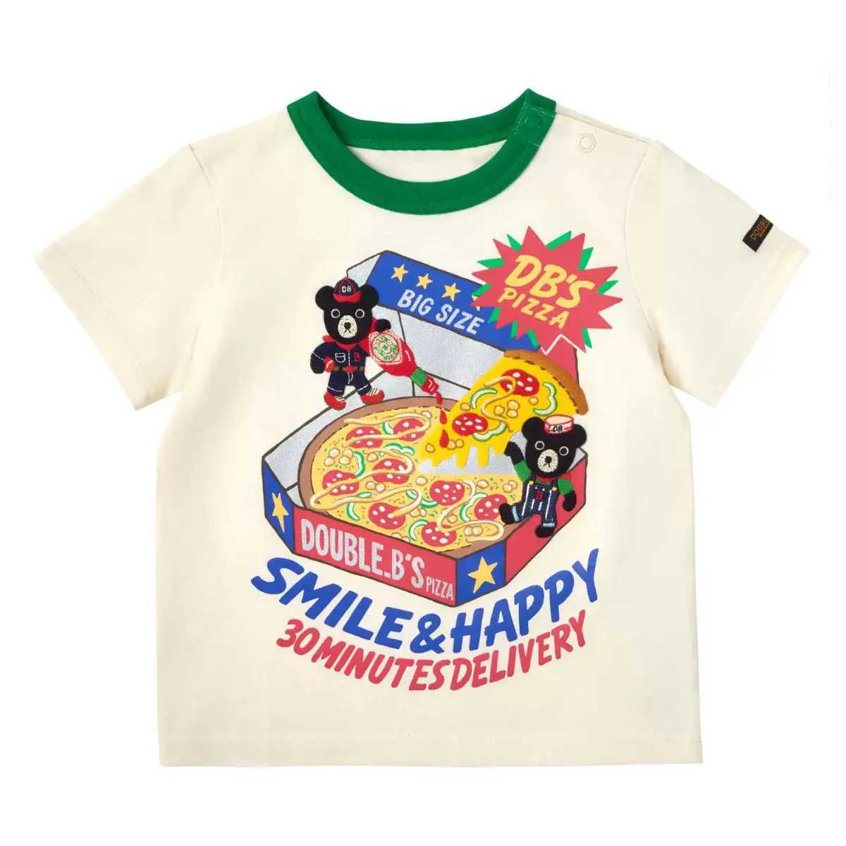 2025 New Promotion Cute Japanese Luxury Black Bear Pizza Men's and Women's Cotton Short sleeved T-shirts