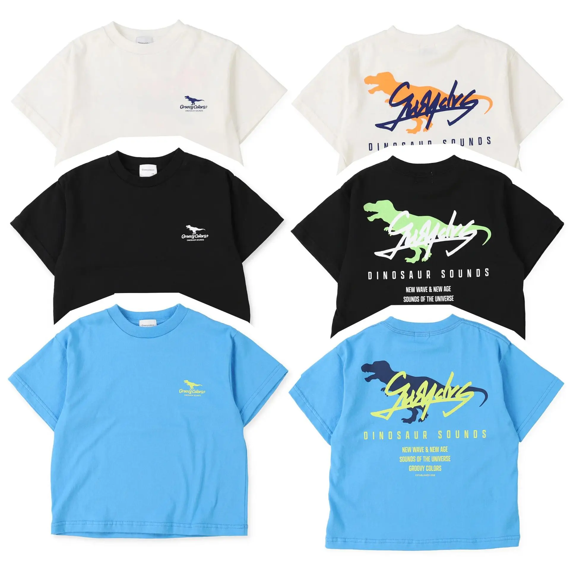 2025 new cotton comfortable new Japanese children's clothing new style children's cotton dinosaur print summer round neck T