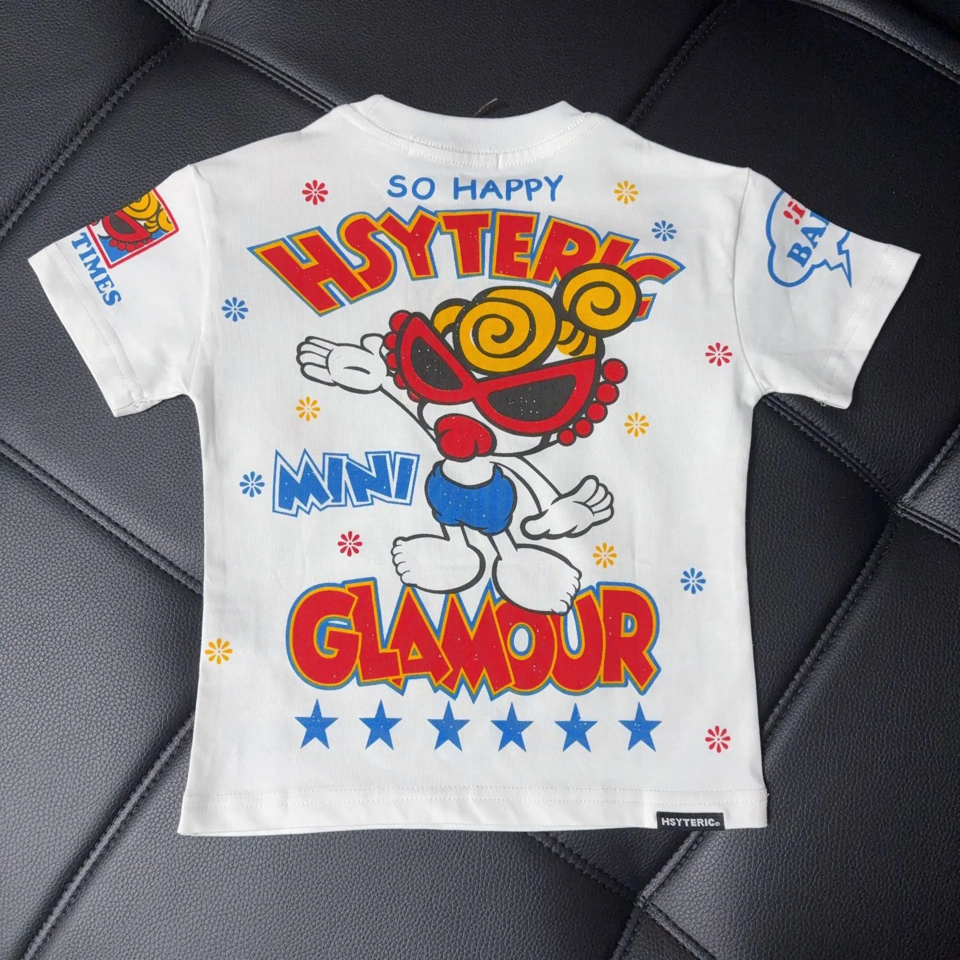 New Summer Children's Cotton Comfortable Japanese Cute Love waving Fashion Versatile Casual Parent Child Short Sleeve T-shirt