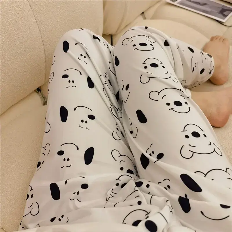 Snoopy Cartoon Pajama Pants Women's Spring and Autumn New Home Casual Summer Air Conditioned Pants Wear Casual Pants