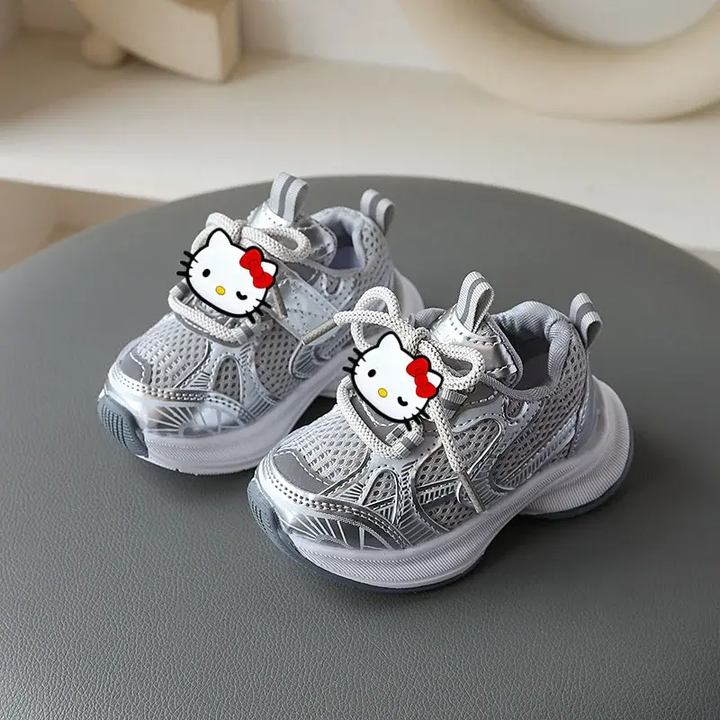 Sanrio hello kitty new children sneakers soft sole breathable mesh casual shoes spring fall running shoes boy girl toddler shoes