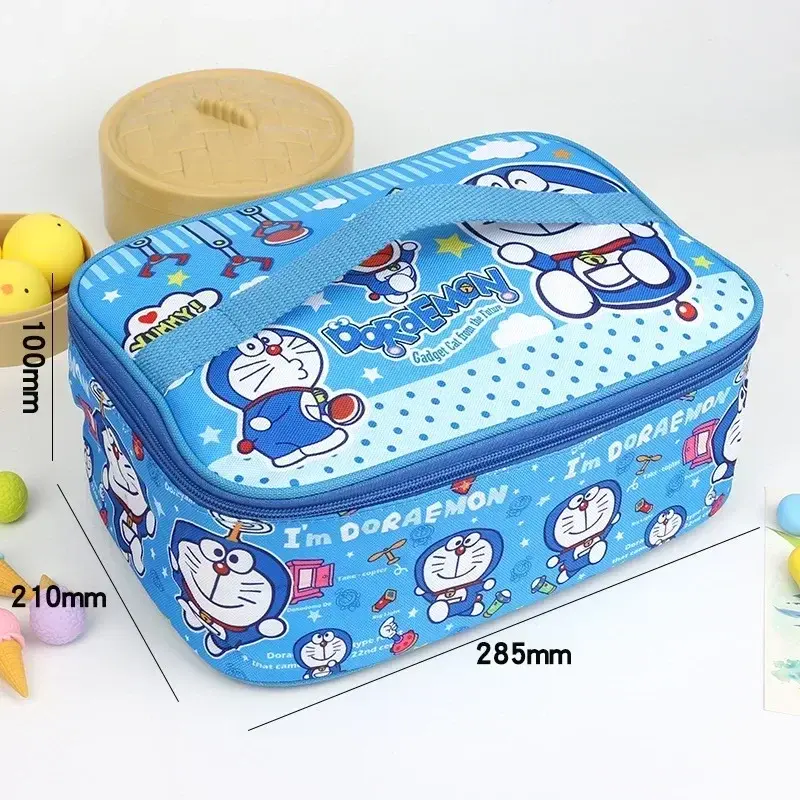 Doraemon girl boy handbag lunch box bag cartoon insulation bag student with meal outdoor travel picnic insulation lunch box bag