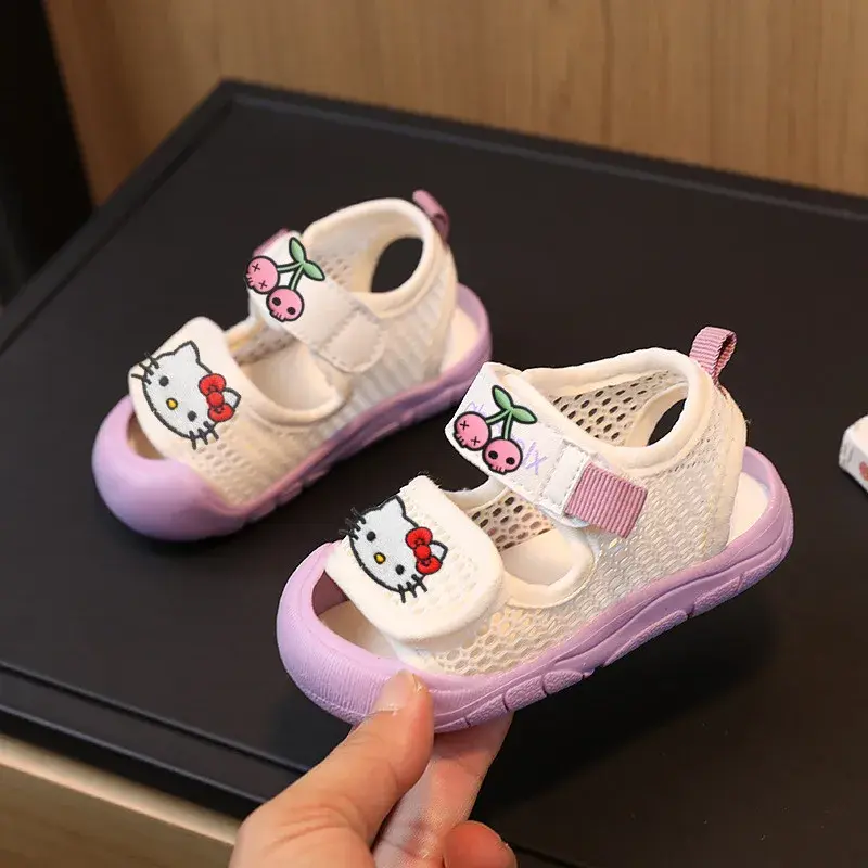 baby slippers Sanrio beach shoes hello kitty kid boy breathable toddler shoes girl summer 0-3 years old soft sole Baotou sandals