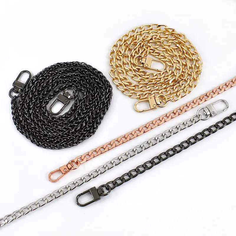 100/120cm Metal Bags Chain Replacement Parts Accessories for Hand-Women Shoulder Handbag DIY Handmade Detachable Straps