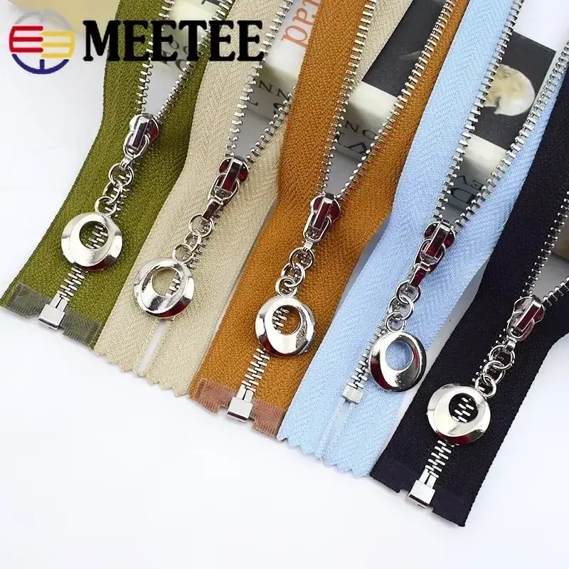 10Pcs 15/18/20/25/30cm 3# Metal Zipper For Bag Jacket Close-End Zippers Garment Decorative Zips Repair Kit DIY Sewing Accessory