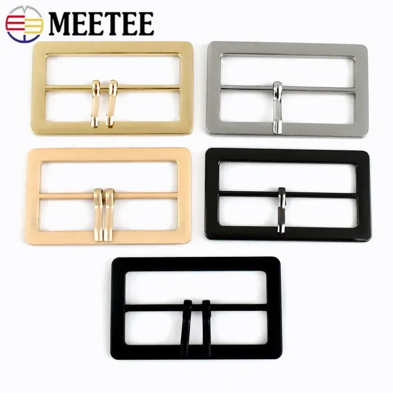 5/10Pcs 25-50mm Metal Pin Buckle for Jeans Waistband Tri Glide Adjustment Ring Coat Decorative Slider Clasp Garment Accessories