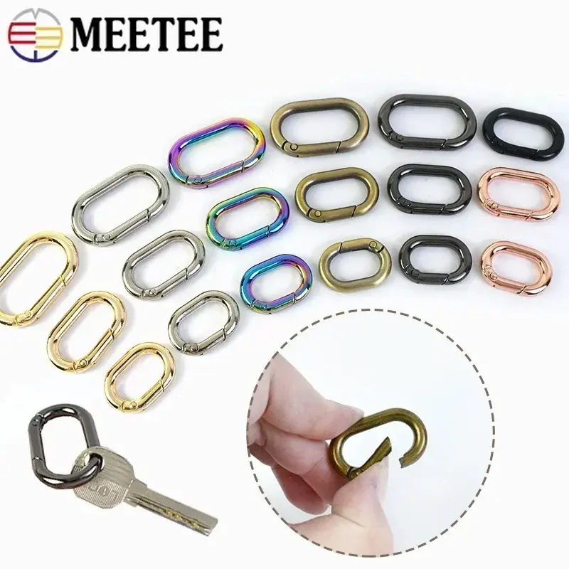5/10Pcs 13-40mm Metal Strap Buckles for Bag Keychain Spring Ring Buckle Handbag Connect Clasp Hook Loop DIY Hardware Accessories