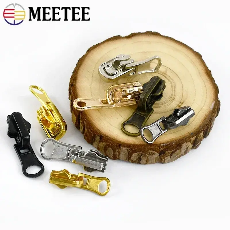 5/10/20Pcs Zipper Pull 3# 5# 8# Double Sided Rotary Zip Sliders Head Jacket Garment Decor Zippers Slider DIY Sewing Accessories