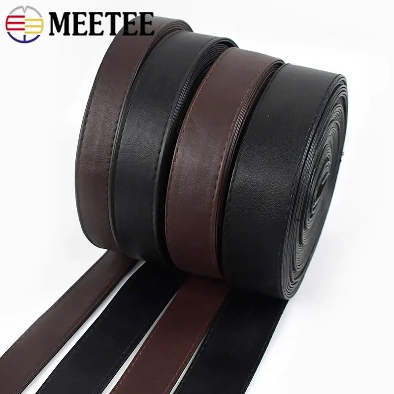 5/10M 10-30mm PU Leather Cords Rope Webbing Bag Strap Garment Necklace Decoration Ribbon Tape DIY Sewing Accessories