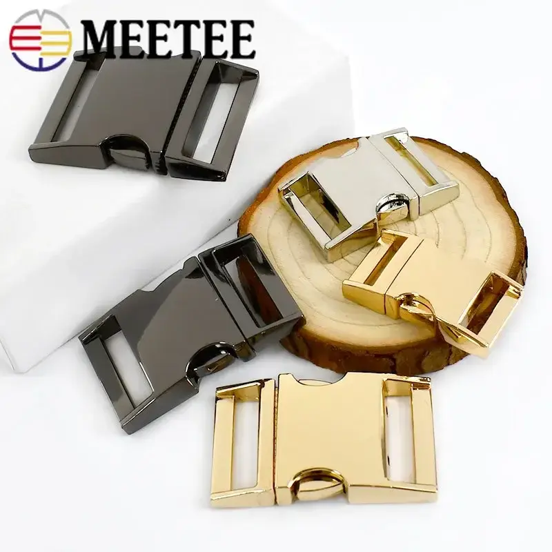 2Pcs Metal Buckles for Strap Backpack Quick Release Closure Buckle Belt Safety Clasps Dog Collar Clasp Hooks DIY Accessories