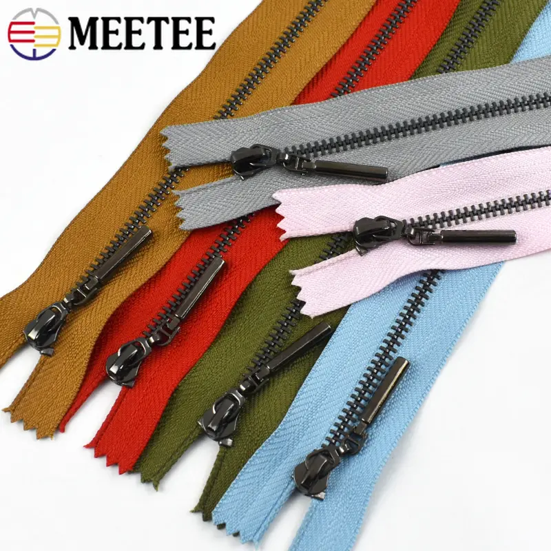 3# 2/5Pcs Metal Zippers 15-30cm Close End 40-70cm Open End Zipper Bags Clothes Sewing Zips Closure Repair Kits DIY Accessories