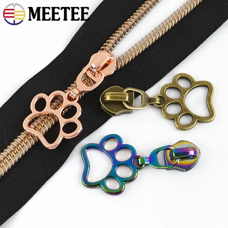 5-30Pcs Zipper Puller 5# Zippers Sliders for Nylon Zips Tape Bag Jacket Decorative Zip Puller Head Repair Kit Sewing Accessories