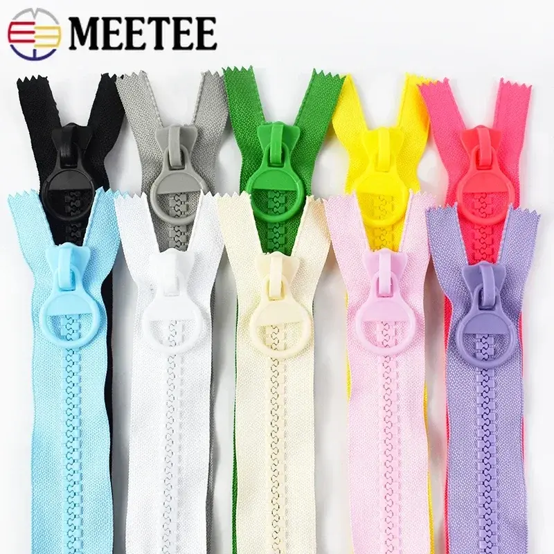 1-5Pcs 20/25/30cm 10# Color Large Resin Zippers Pencil Case No Endless Zipper Closure Decorative Zips Sewing Repair Accessories