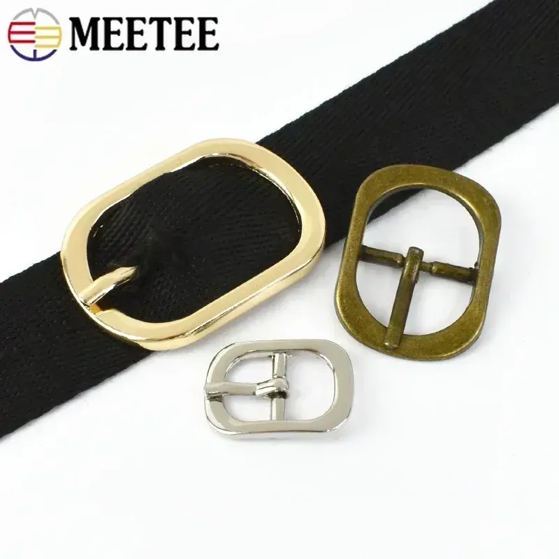 5/10Pcs 12-38mm Metal Pin Buckles for Bag Strap Shoes Handbag Clasp Belt Adjuster Hook Buckle DIY Replacement Sewing Accessories