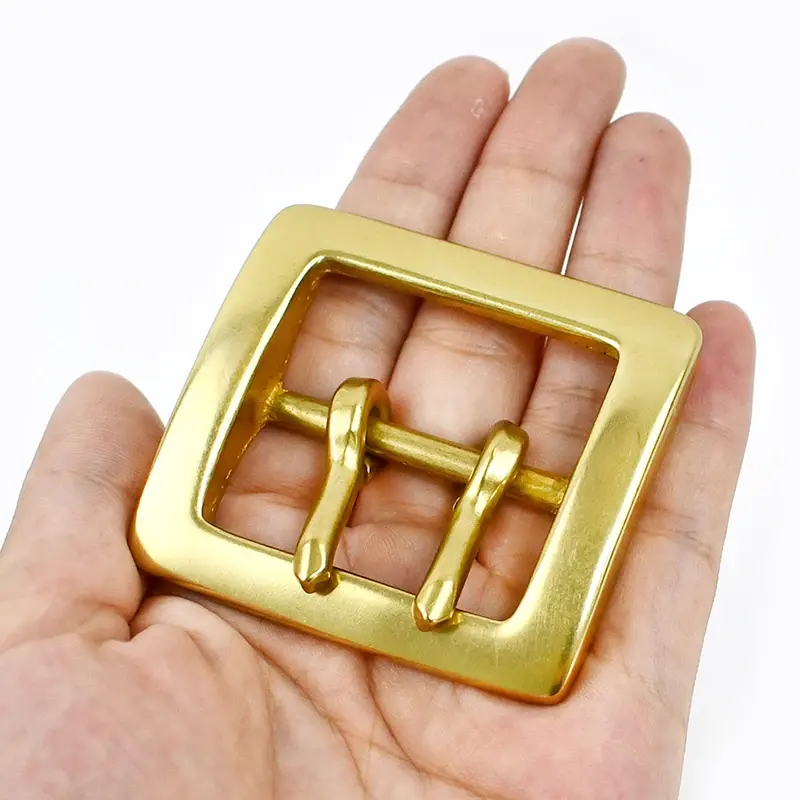 1Pc 40mm Solid Brass Metal Belt Buckles for Bags Strap Shoes Pin Buckle Webbing Dog Collar Clasp Hooks DIY Hardware Accessories