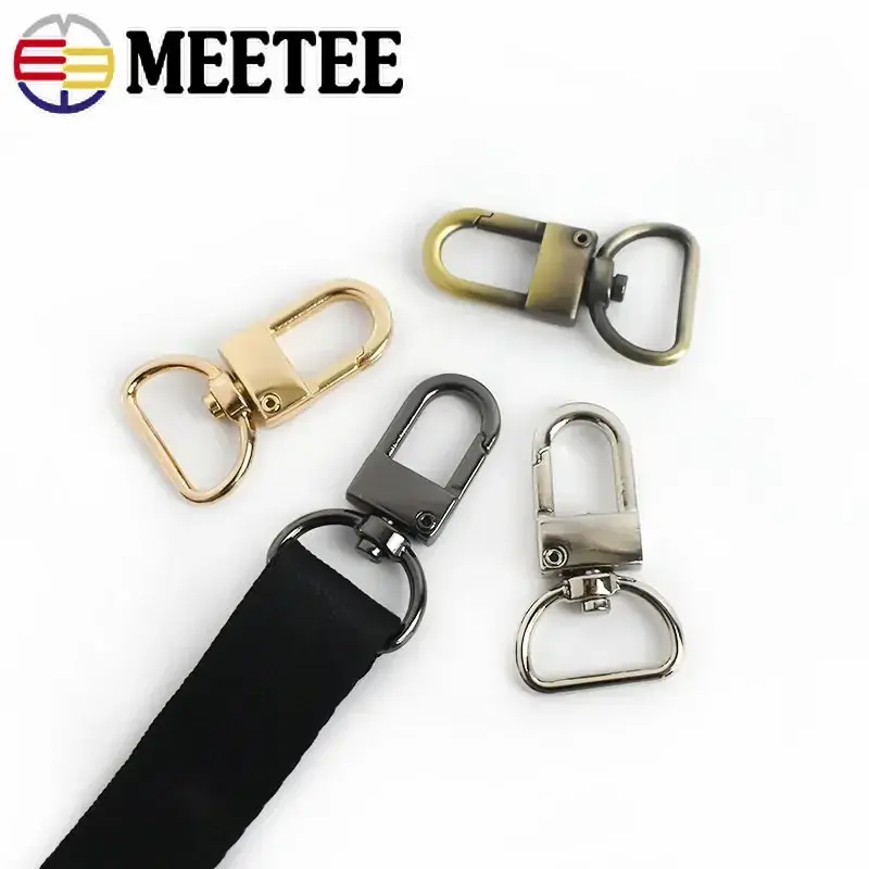 20Pcs 13/16/19mm D Tail Bag Buckles for Strap Hanger Metal Swivel Lobster Clasp Webbing Dog Collar Snap Hook DIY Accessories